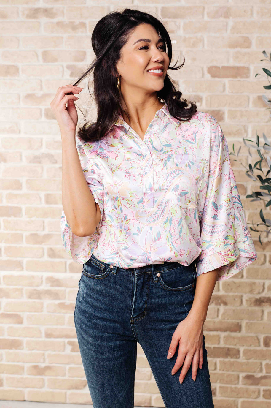 Blissful Botanicals Blouse-Tops-Ave Shops-[option4]-[option5]-[option6]-[option7]-[option8]-Shop-Boutique-Clothing-for-Women-Online