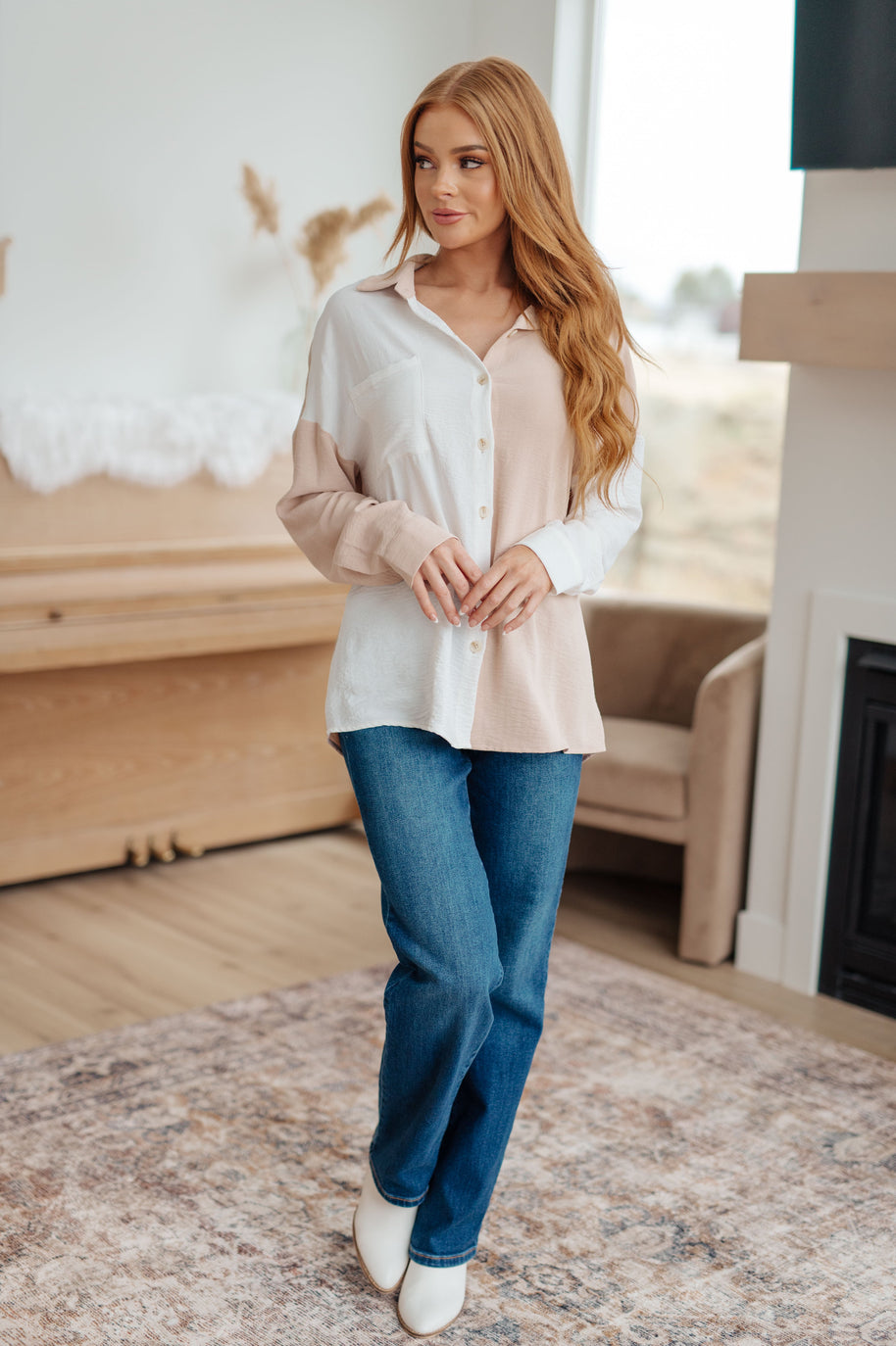 Block Party Button Down-Tops-Ave Shops-[option4]-[option5]-[option6]-[option7]-[option8]-Shop-Boutique-Clothing-for-Women-Online