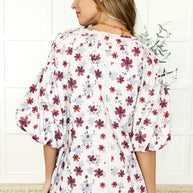 Blossom Breeze Balloon Sleeve Blouse-Womens-Ave Shops-[option4]-[option5]-[option6]-[option7]-[option8]-Shop-Boutique-Clothing-for-Women-Online