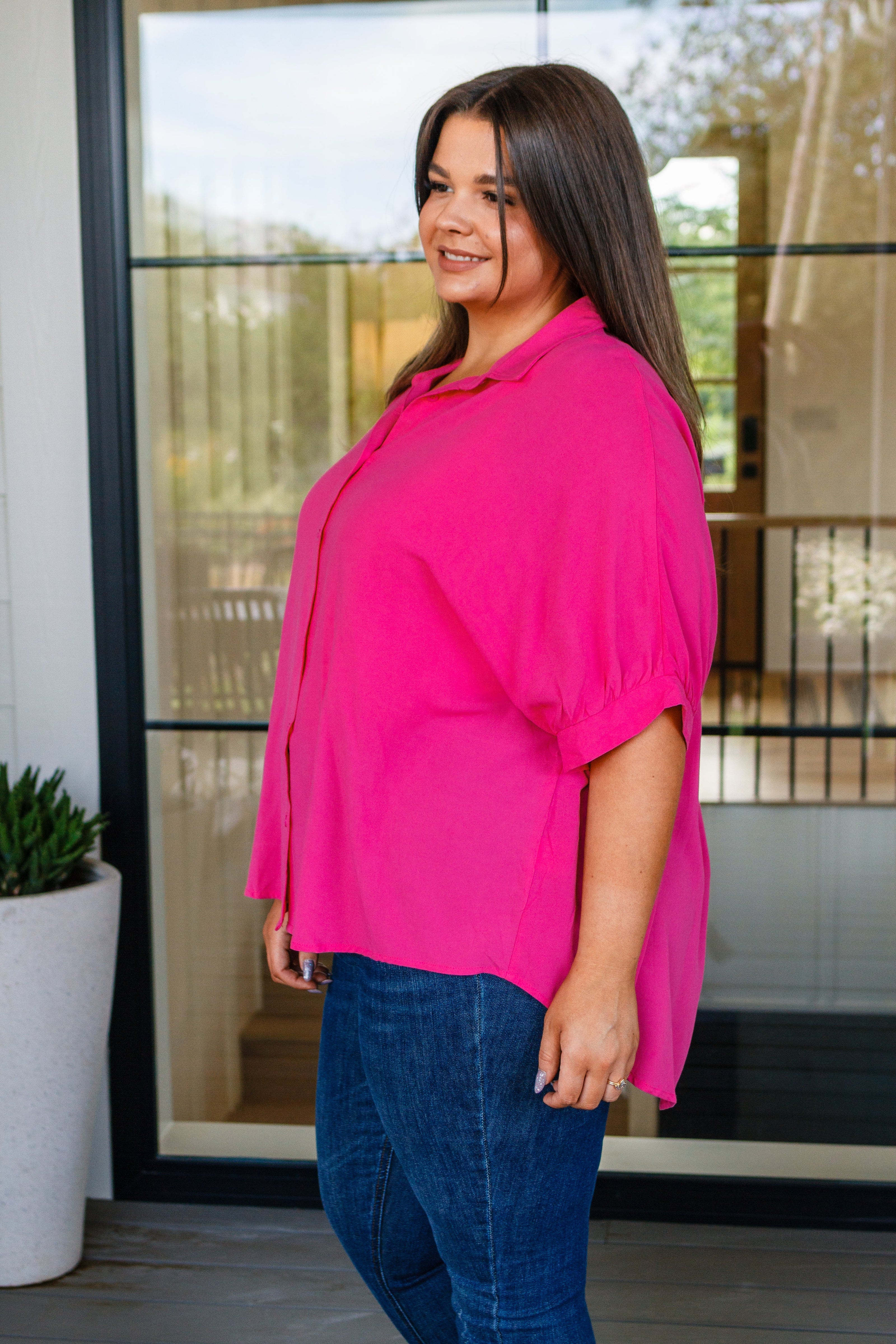Bounding Beauty Button Down Blouse-Womens-Ave Shops-[option4]-[option5]-[option6]-[option7]-[option8]-Shop-Boutique-Clothing-for-Women-Online