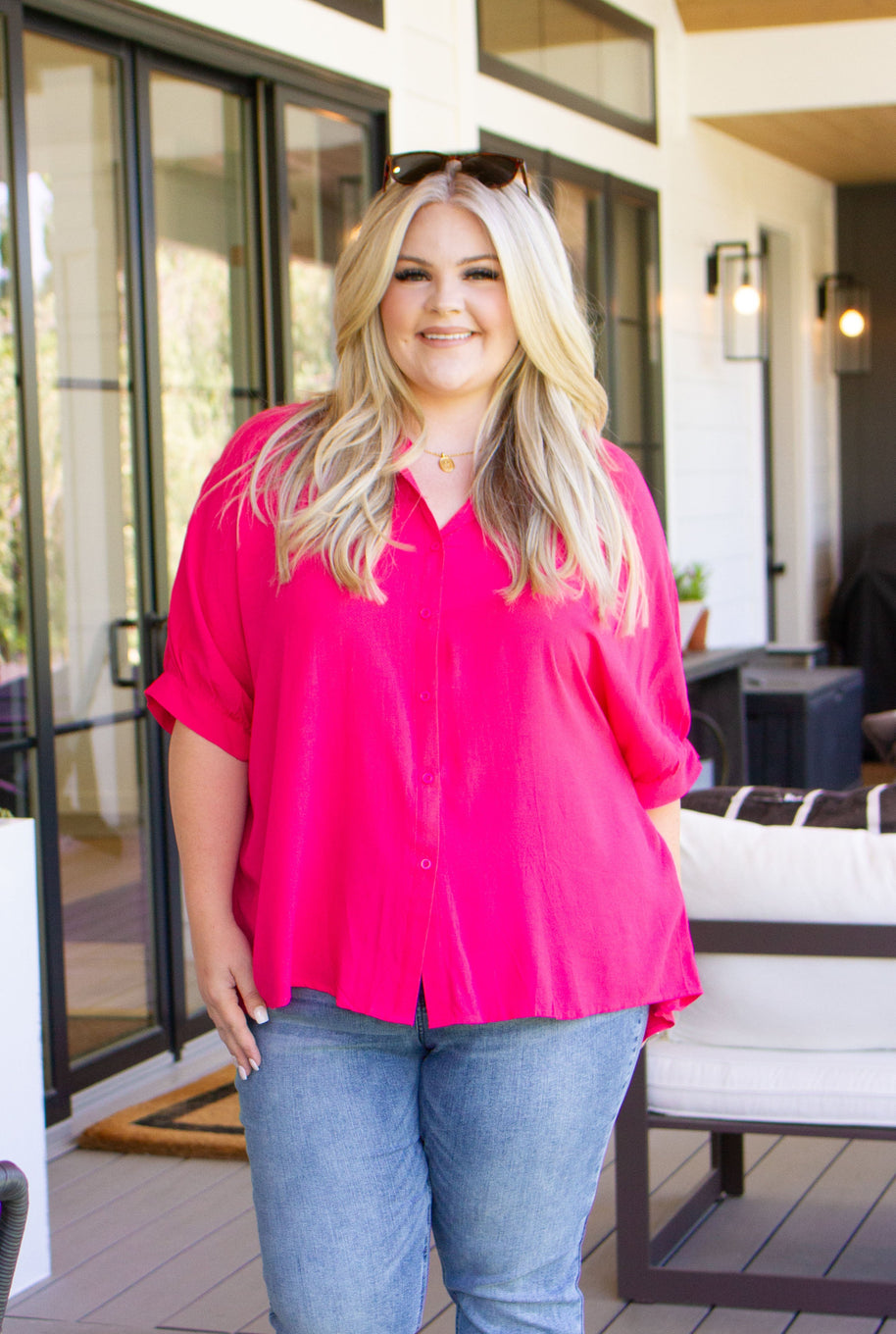 Bounding Beauty Button Down Blouse-Womens-Ave Shops-[option4]-[option5]-[option6]-[option7]-[option8]-Shop-Boutique-Clothing-for-Women-Online