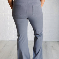 Rae Mode Building Habits Twill Flared Crossover Waist Pant in Titanium-Bottoms-Ave Shops-[option4]-[option5]-[option6]-[option7]-[option8]-Shop-Boutique-Clothing-for-Women-Online