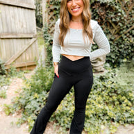 Molly Max Sculpt Ribbed Leggings - Flare-leggings-Girl Code Couture-[option4]-[option5]-[option6]-[option7]-[option8]-Shop-Boutique-Clothing-for-Women-Online