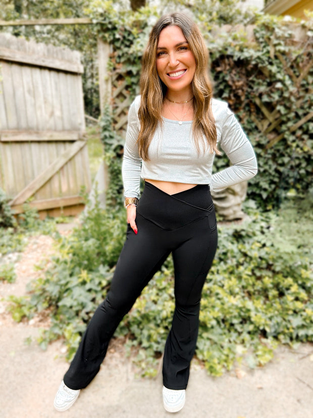 Molly Max Sculpt Ribbed Leggings - Flare-leggings-Girl Code Couture-[option4]-[option5]-[option6]-[option7]-[option8]-Shop-Boutique-Clothing-for-Women-Online