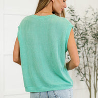 Casually Iconic Waffle Knit Top in Mint-Womens-Ave Shops-[option4]-[option5]-[option6]-[option7]-[option8]-Shop-Boutique-Clothing-for-Women-Online