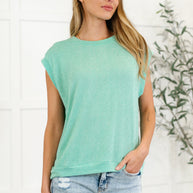 Casually Iconic Waffle Knit Top in Mint-Womens-Ave Shops-[option4]-[option5]-[option6]-[option7]-[option8]-Shop-Boutique-Clothing-for-Women-Online