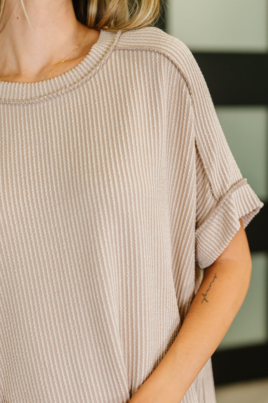 Zenana Catch Me Loungin’ Cable Ribbed Knit Top in Ash Mocha-Womens-Ave Shops-[option4]-[option5]-[option6]-[option7]-[option8]-Shop-Boutique-Clothing-for-Women-Online