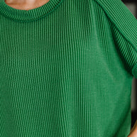 Zenana Catch Me Loungin’ Cable Ribbed Knit Top in Dark Green-Womens-Ave Shops-[option4]-[option5]-[option6]-[option7]-[option8]-Shop-Boutique-Clothing-for-Women-Online
