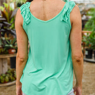 Cherry Girl Tank in Green-Womens-Ave Shops-[option4]-[option5]-[option6]-[option7]-[option8]-Shop-Boutique-Clothing-for-Women-Online