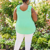 Cherry Girl Tank in Green-Womens-Ave Shops-[option4]-[option5]-[option6]-[option7]-[option8]-Shop-Boutique-Clothing-for-Women-Online
