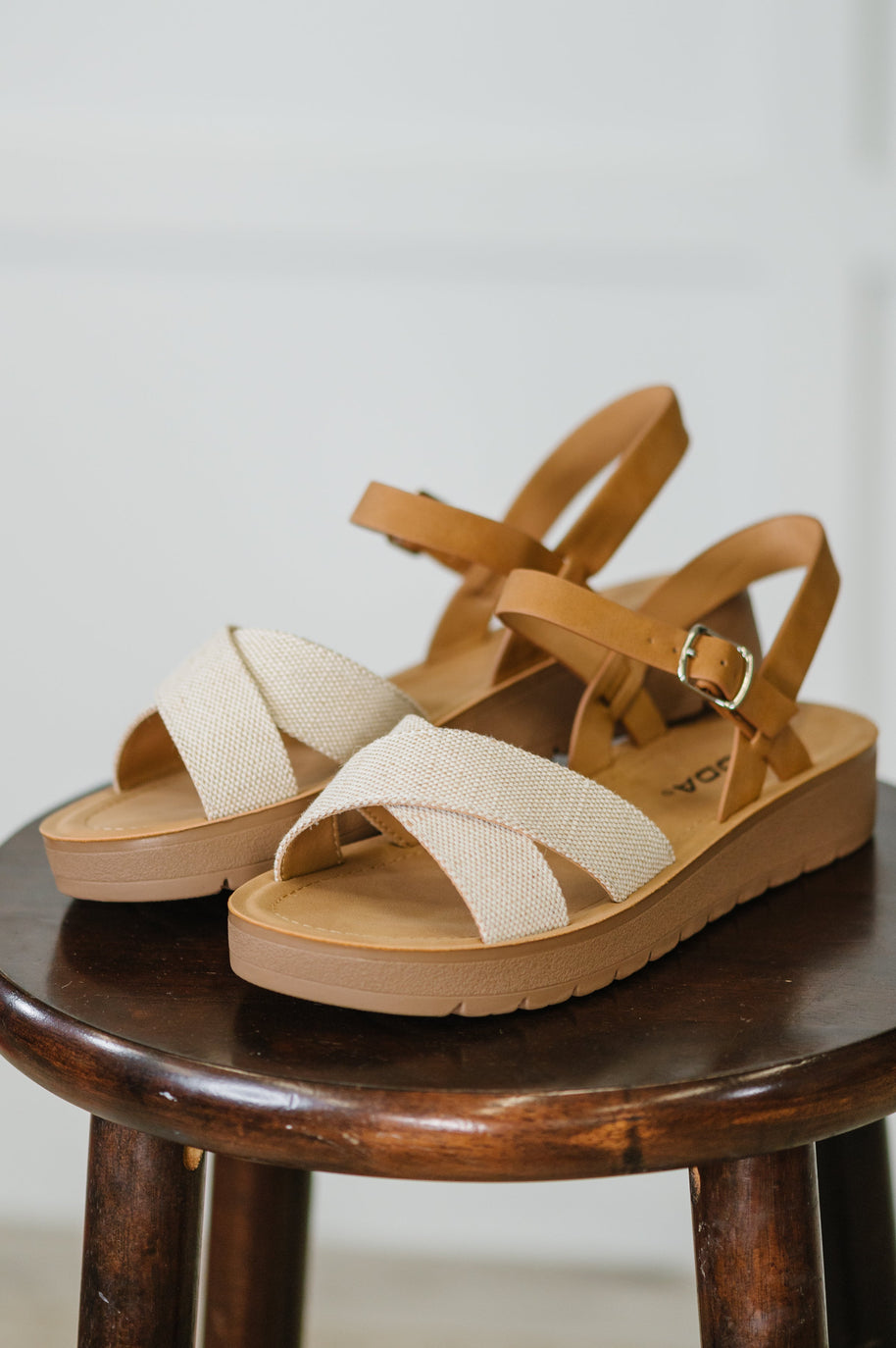 Chester Platform Nubuck Wedge Sandals in Cream-Womens-Ave Shops-[option4]-[option5]-[option6]-[option7]-[option8]-Shop-Boutique-Clothing-for-Women-Online