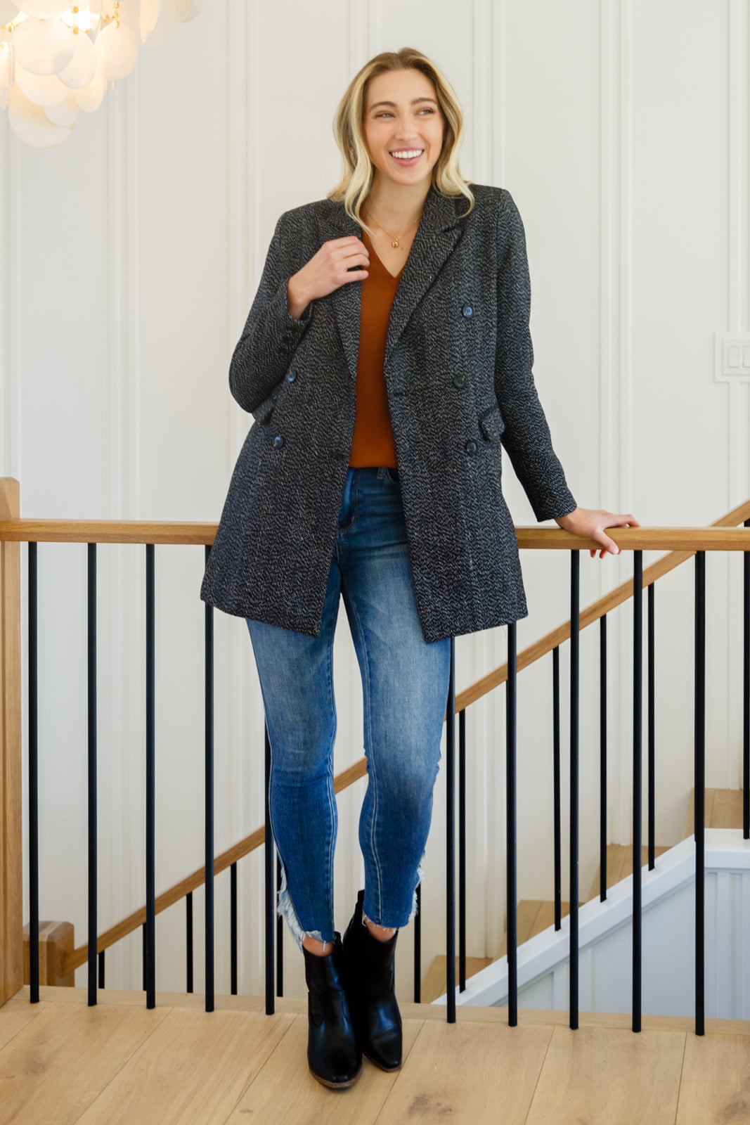 Chic Upon Arrival Button Down Blazer Jacket In Black-Womens-Ave Shops-[option4]-[option5]-[option6]-[option7]-[option8]-Shop-Boutique-Clothing-for-Women-Online