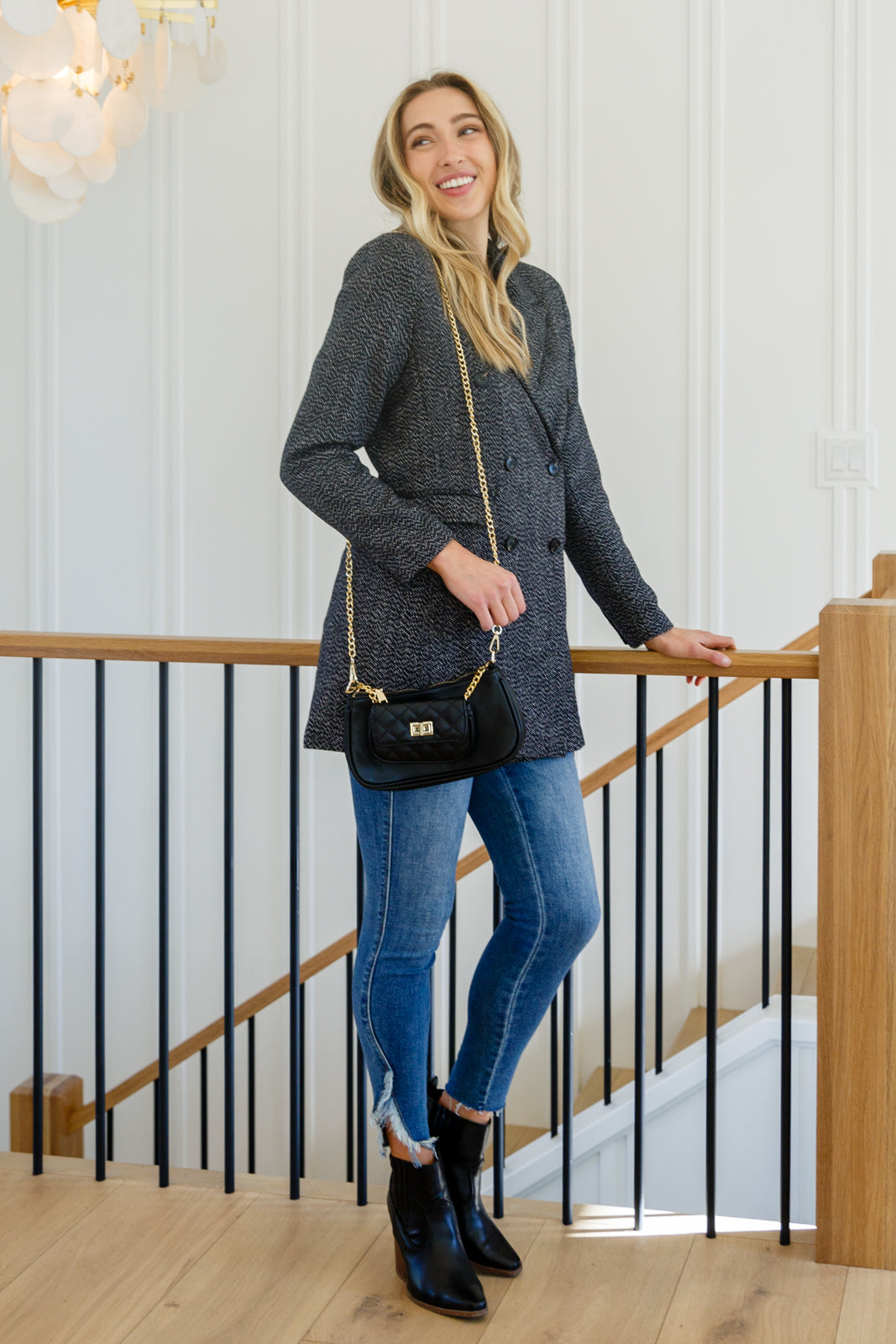 Chic Upon Arrival Button Down Blazer Jacket In Black-Womens-Ave Shops-[option4]-[option5]-[option6]-[option7]-[option8]-Shop-Boutique-Clothing-for-Women-Online
