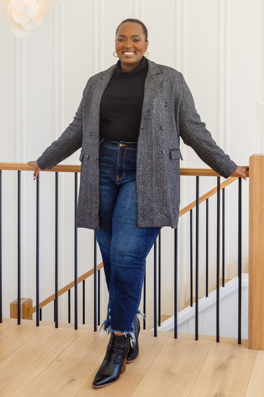 Chic Upon Arrival Button Down Blazer Jacket In Black-Womens-Ave Shops-[option4]-[option5]-[option6]-[option7]-[option8]-Shop-Boutique-Clothing-for-Women-Online