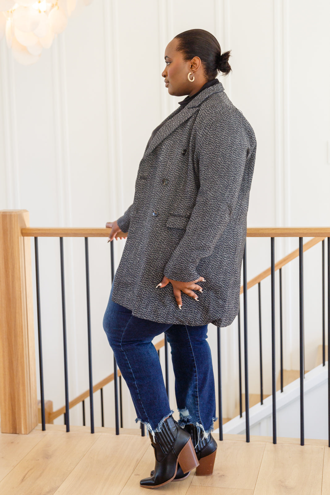 Chic Upon Arrival Button Down Blazer Jacket In Black-Womens-Ave Shops-[option4]-[option5]-[option6]-[option7]-[option8]-Shop-Boutique-Clothing-for-Women-Online