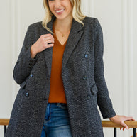 Chic Upon Arrival Button Down Blazer Jacket In Black-Womens-Ave Shops-[option4]-[option5]-[option6]-[option7]-[option8]-Shop-Boutique-Clothing-for-Women-Online