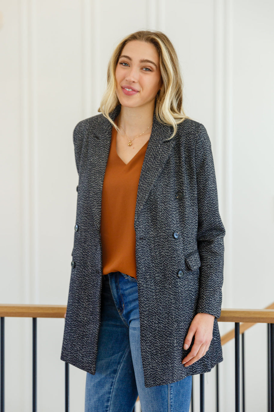 Chic Upon Arrival Button Down Blazer Jacket In Black-Womens-Ave Shops-[option4]-[option5]-[option6]-[option7]-[option8]-Shop-Boutique-Clothing-for-Women-Online