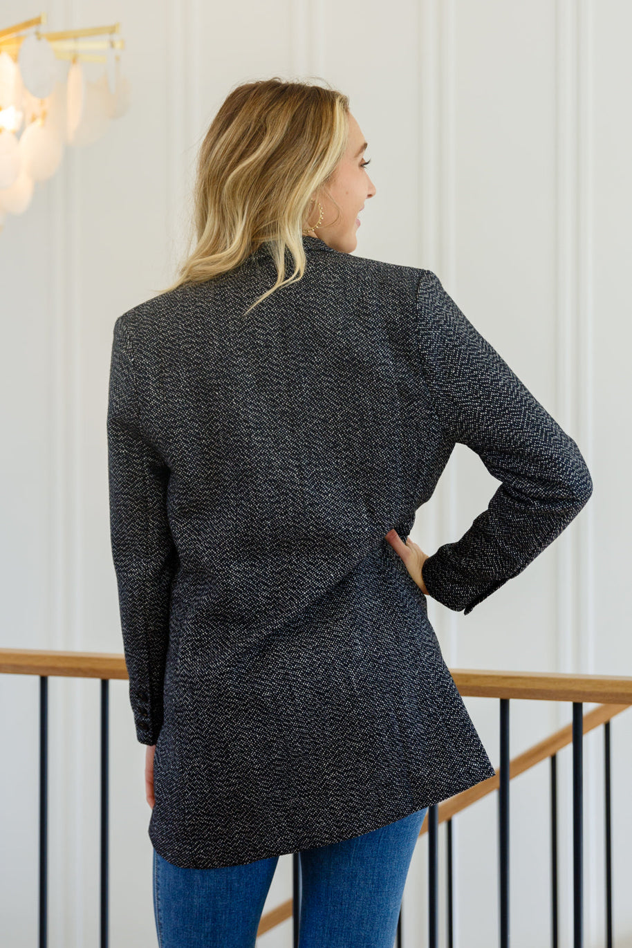 Chic Upon Arrival Button Down Blazer Jacket In Black-Womens-Ave Shops-[option4]-[option5]-[option6]-[option7]-[option8]-Shop-Boutique-Clothing-for-Women-Online