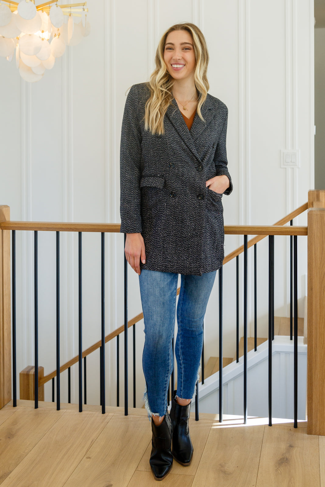 Chic Upon Arrival Button Down Blazer Jacket In Black-Womens-Ave Shops-[option4]-[option5]-[option6]-[option7]-[option8]-Shop-Boutique-Clothing-for-Women-Online