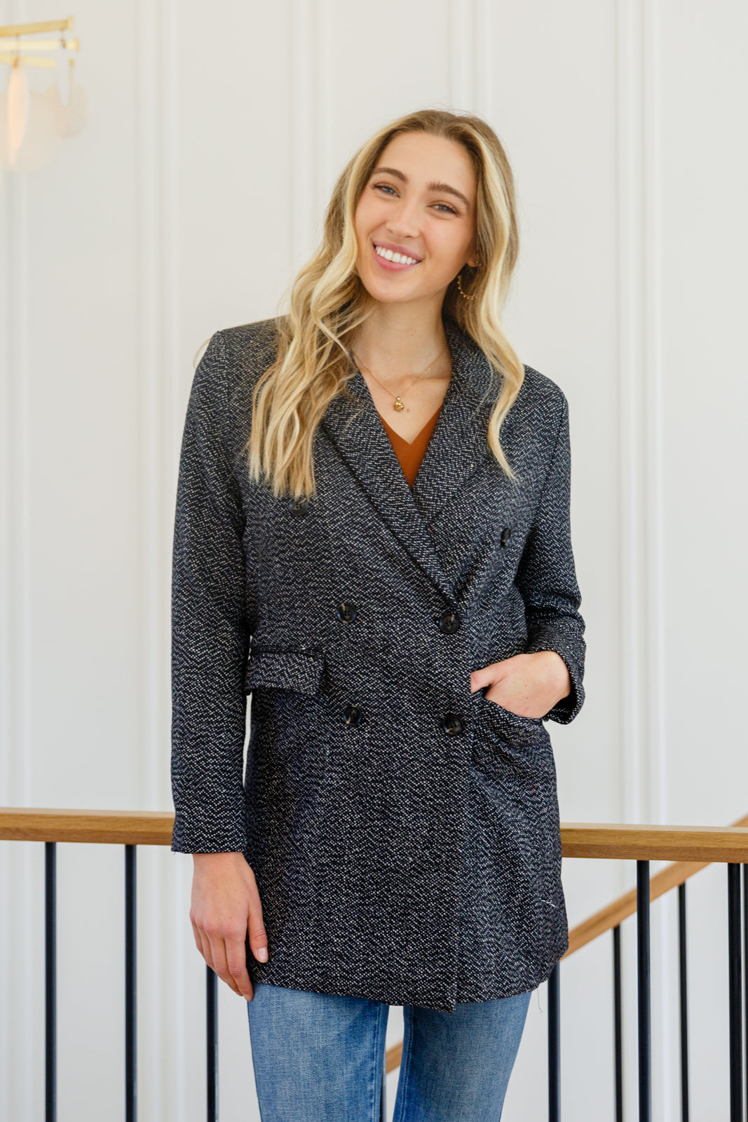 Chic Upon Arrival Button Down Blazer Jacket In Black-Womens-Ave Shops-[option4]-[option5]-[option6]-[option7]-[option8]-Shop-Boutique-Clothing-for-Women-Online