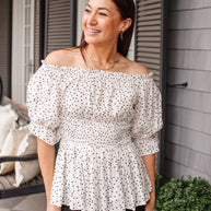 Chose Me Dotted Top-Womens-Ave Shops-[option4]-[option5]-[option6]-[option7]-[option8]-Shop-Boutique-Clothing-for-Women-Online