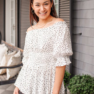 Chose Me Dotted Top-Womens-Ave Shops-[option4]-[option5]-[option6]-[option7]-[option8]-Shop-Boutique-Clothing-for-Women-Online
