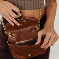 Classic Beauty Quilted Clutch in Brown-Accessories-Ave Shops-[option4]-[option5]-[option6]-[option7]-[option8]-Shop-Boutique-Clothing-for-Women-Online