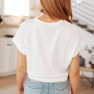 Clearly Classic Short Sleeve Top in White-Tops-Ave Shops-[option4]-[option5]-[option6]-[option7]-[option8]-Shop-Boutique-Clothing-for-Women-Online