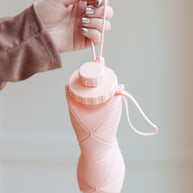 Collapsing Silicone Water Bottle in Diamond Pink-Accessories-Ave Shops-[option4]-[option5]-[option6]-[option7]-[option8]-Shop-Boutique-Clothing-for-Women-Online