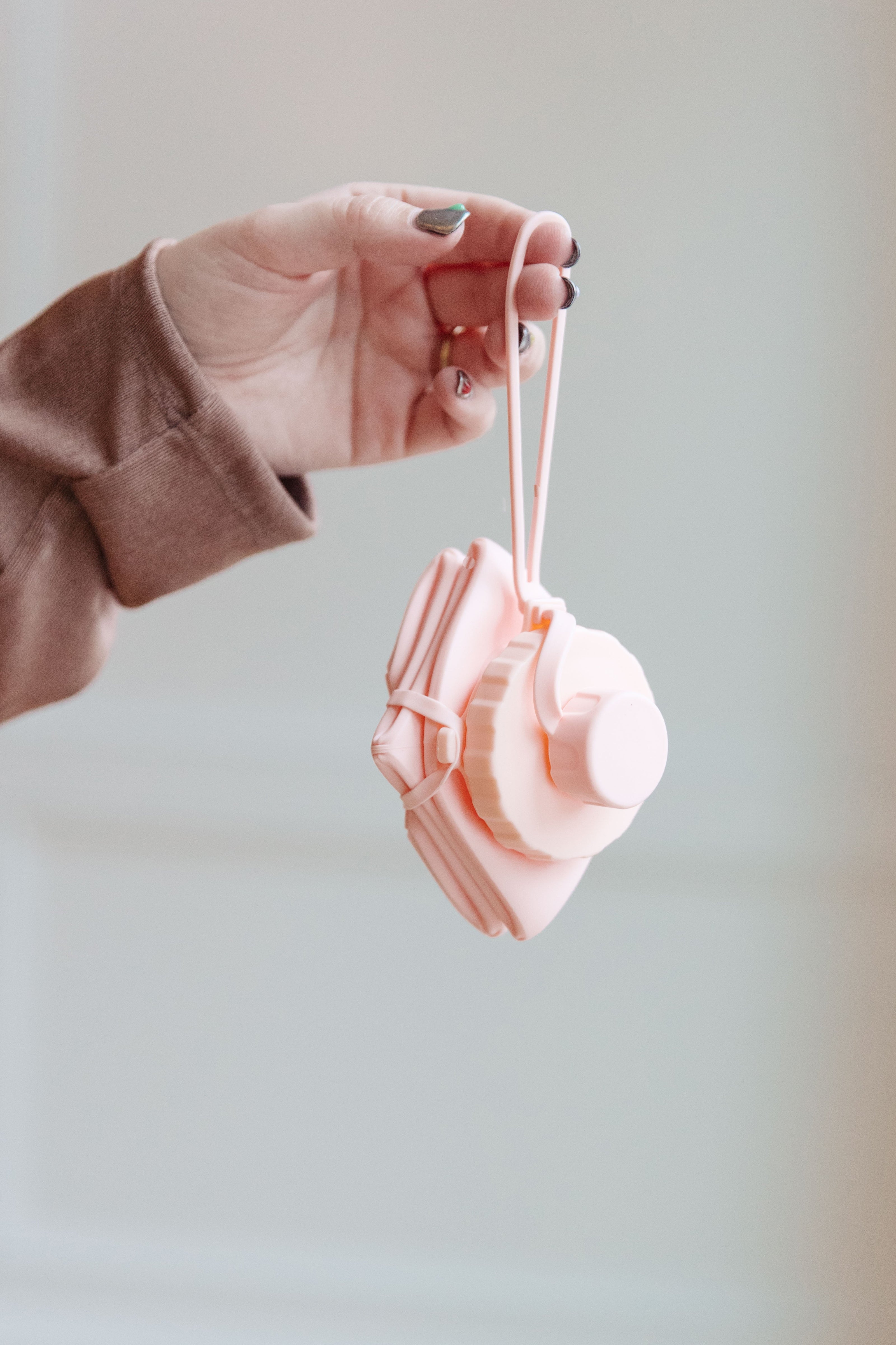 Collapsing Silicone Water Bottle in Diamond Pink-Accessories-Ave Shops-[option4]-[option5]-[option6]-[option7]-[option8]-Shop-Boutique-Clothing-for-Women-Online