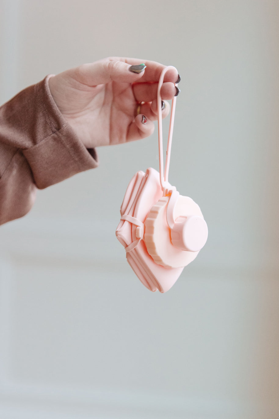 Collapsing Silicone Water Bottle in Diamond Pink-Accessories-Ave Shops-[option4]-[option5]-[option6]-[option7]-[option8]-Shop-Boutique-Clothing-for-Women-Online