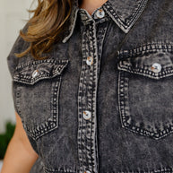 Cool and Carefree Denim Button Down-Denim-Ave Shops-[option4]-[option5]-[option6]-[option7]-[option8]-Shop-Boutique-Clothing-for-Women-Online