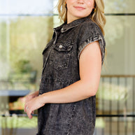 Cool and Carefree Denim Button Down-Denim-Ave Shops-[option4]-[option5]-[option6]-[option7]-[option8]-Shop-Boutique-Clothing-for-Women-Online