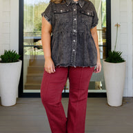 Cool and Carefree Denim Button Down-Denim-Ave Shops-[option4]-[option5]-[option6]-[option7]-[option8]-Shop-Boutique-Clothing-for-Women-Online