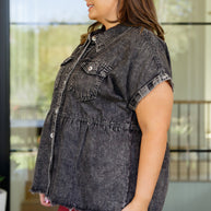 Cool and Carefree Denim Button Down-Denim-Ave Shops-[option4]-[option5]-[option6]-[option7]-[option8]-Shop-Boutique-Clothing-for-Women-Online