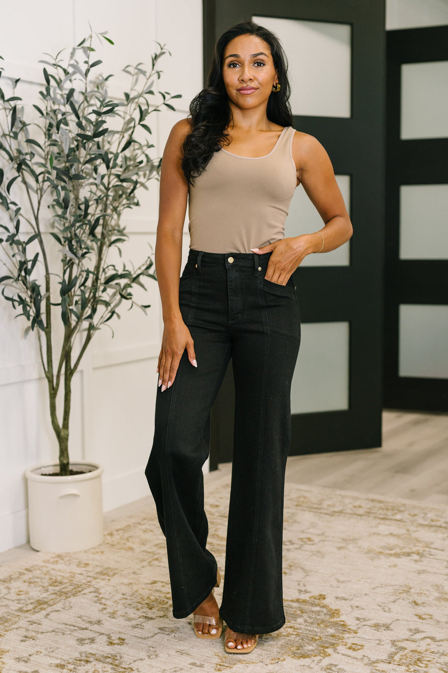 Corinna High Waist Retro Wide-Womens-Ave Shops-[option4]-[option5]-[option6]-[option7]-[option8]-Shop-Boutique-Clothing-for-Women-Online