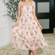 Country Crush Adjustable Strap Dress in Cream and Red-Womens-Ave Shops-[option4]-[option5]-[option6]-[option7]-[option8]-Shop-Boutique-Clothing-for-Women-Online