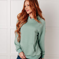 Crosswalk Textured Hoodie in Green-Tops-Ave Shops-[option4]-[option5]-[option6]-[option7]-[option8]-Shop-Boutique-Clothing-for-Women-Online