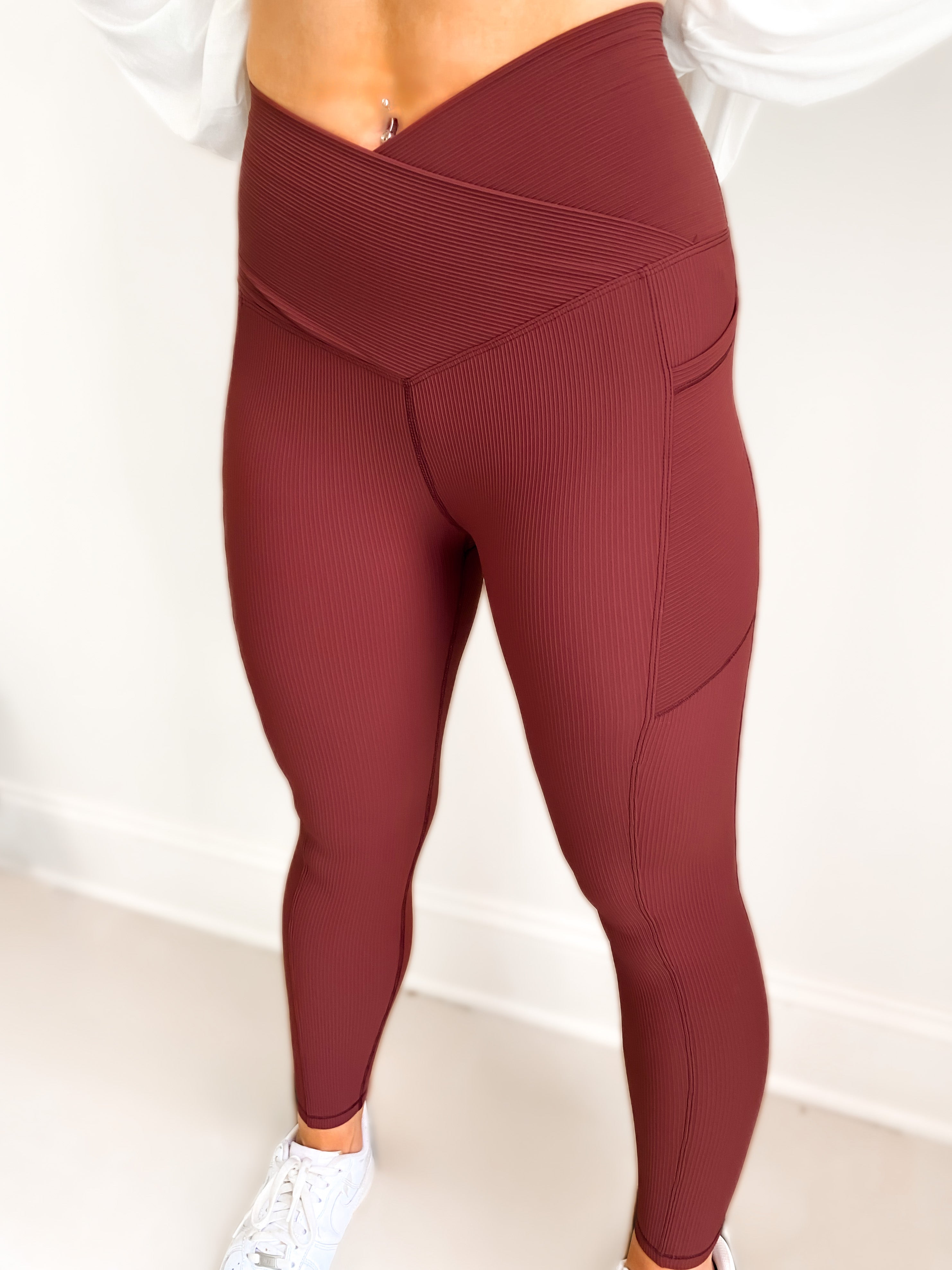 Molly Max Sculpt Ribbed Leggings - Regular-leggings-Girl Code Couture-Burnt Umber-S-[option4]-[option5]-[option6]-[option7]-[option8]-Shop-Boutique-Clothing-for-Women-Online
