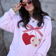 Faux Crochet Cherry Hearts Sweatshirt-P&PD Wholesale-[option4]-[option5]-[option6]-[option7]-[option8]-Shop-Boutique-Clothing-for-Women-Online
