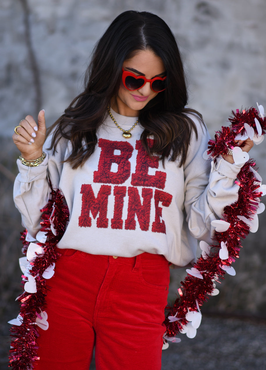 Be Mine Faux Yarn Tee / Sweatshirt-P&PD Wholesale-[option4]-[option5]-[option6]-[option7]-[option8]-Shop-Boutique-Clothing-for-Women-Online