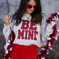 Be Mine Faux Yarn Tee / Sweatshirt-P&PD Wholesale-[option4]-[option5]-[option6]-[option7]-[option8]-Shop-Boutique-Clothing-for-Women-Online