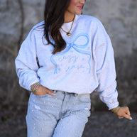 Cozy Season Bow Sweatshirt-P&PD Wholesale-[option4]-[option5]-[option6]-[option7]-[option8]-Shop-Boutique-Clothing-for-Women-Online