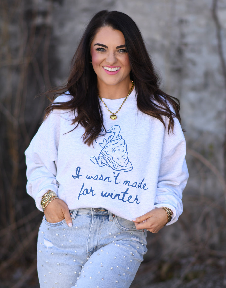 I Wasn't Made For Winter Sweatshirt-P&PD Wholesale-[option4]-[option5]-[option6]-[option7]-[option8]-Shop-Boutique-Clothing-for-Women-Online