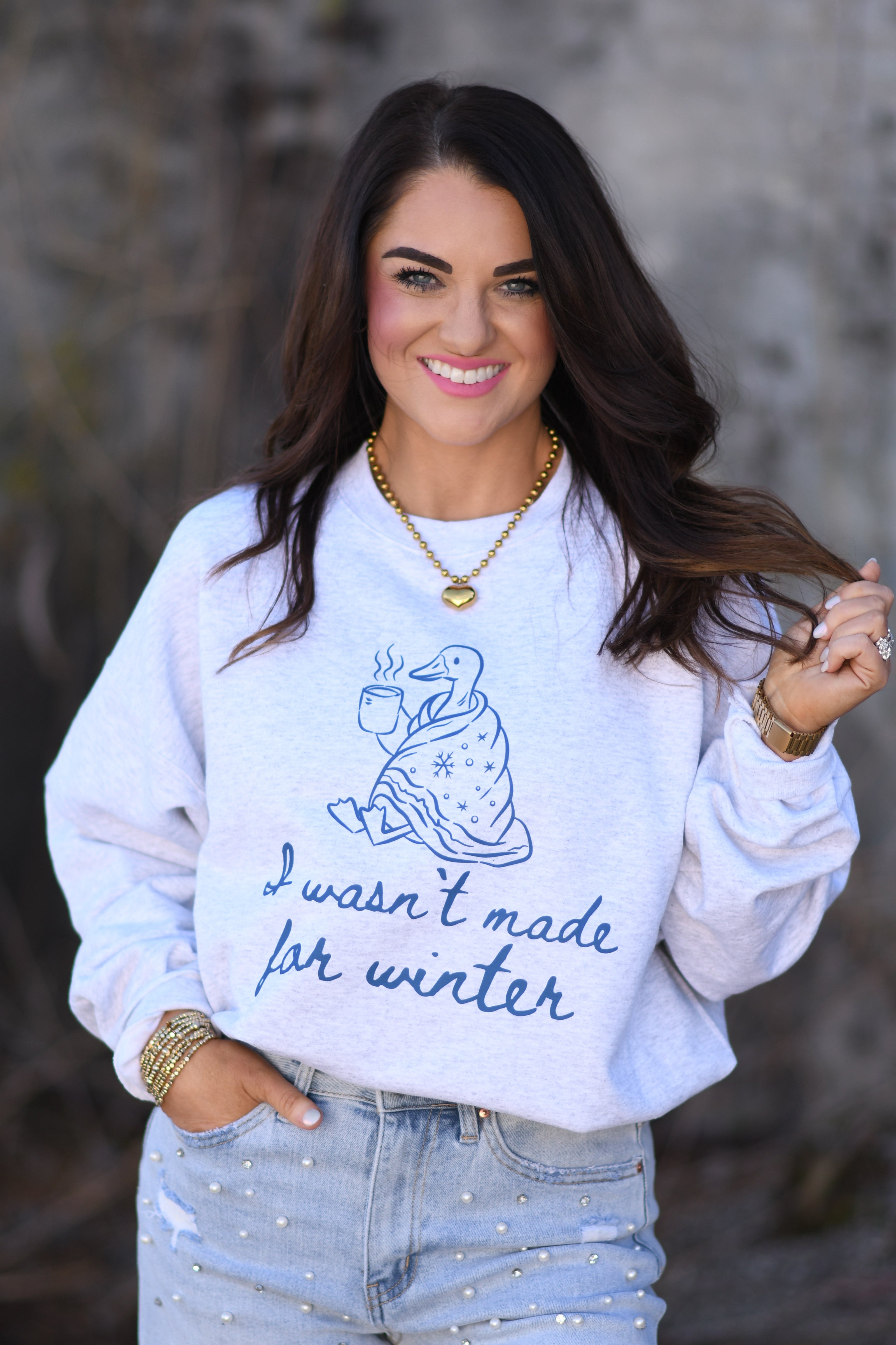 I Wasn't Made For Winter Sweatshirt-P&PD Wholesale-[option4]-[option5]-[option6]-[option7]-[option8]-Shop-Boutique-Clothing-for-Women-Online