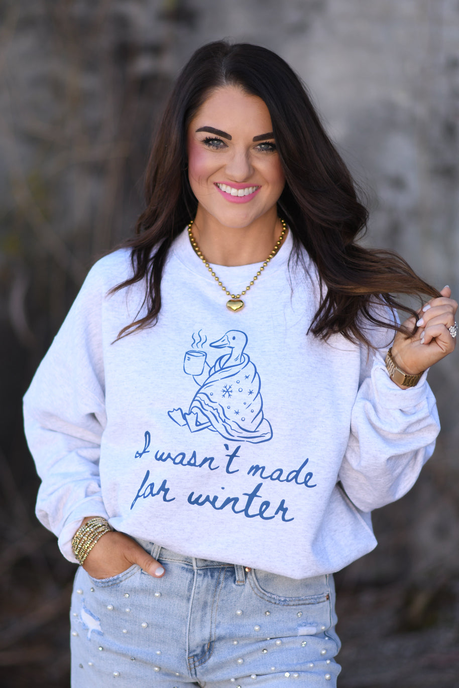 I Wasn't Made For Winter Sweatshirt-P&PD Wholesale-[option4]-[option5]-[option6]-[option7]-[option8]-Shop-Boutique-Clothing-for-Women-Online