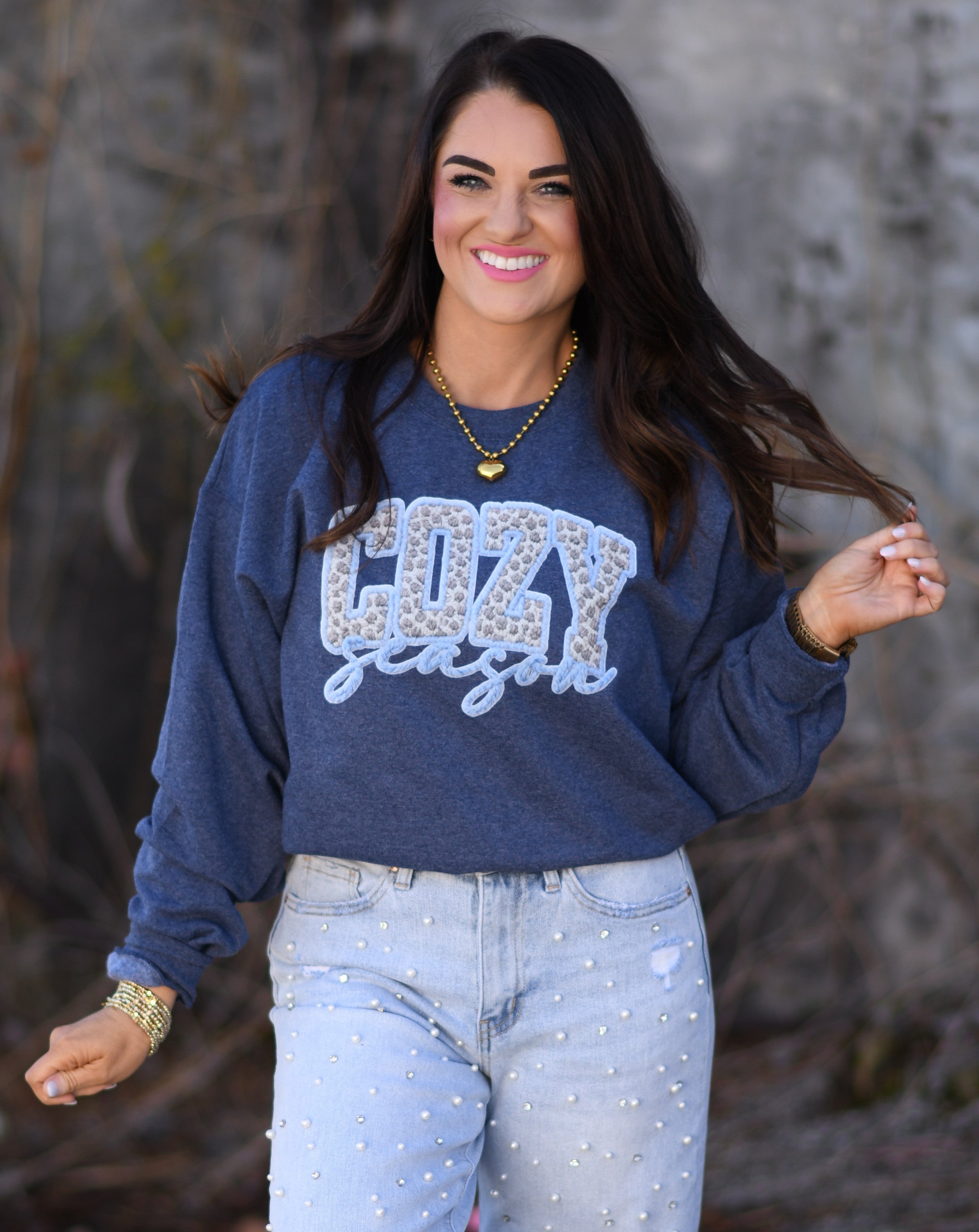 Cozy Season Faux Yarn Leopard Sweatshirt-P&PD Wholesale-[option4]-[option5]-[option6]-[option7]-[option8]-Shop-Boutique-Clothing-for-Women-Online