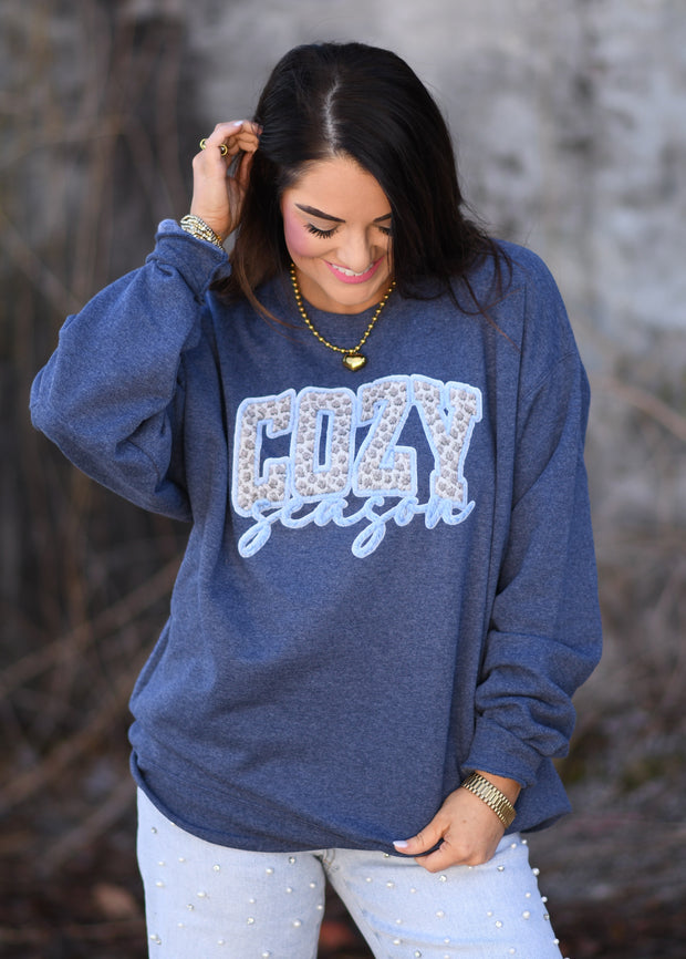 Cozy Season Faux Yarn Leopard Sweatshirt-P&PD Wholesale-[option4]-[option5]-[option6]-[option7]-[option8]-Shop-Boutique-Clothing-for-Women-Online