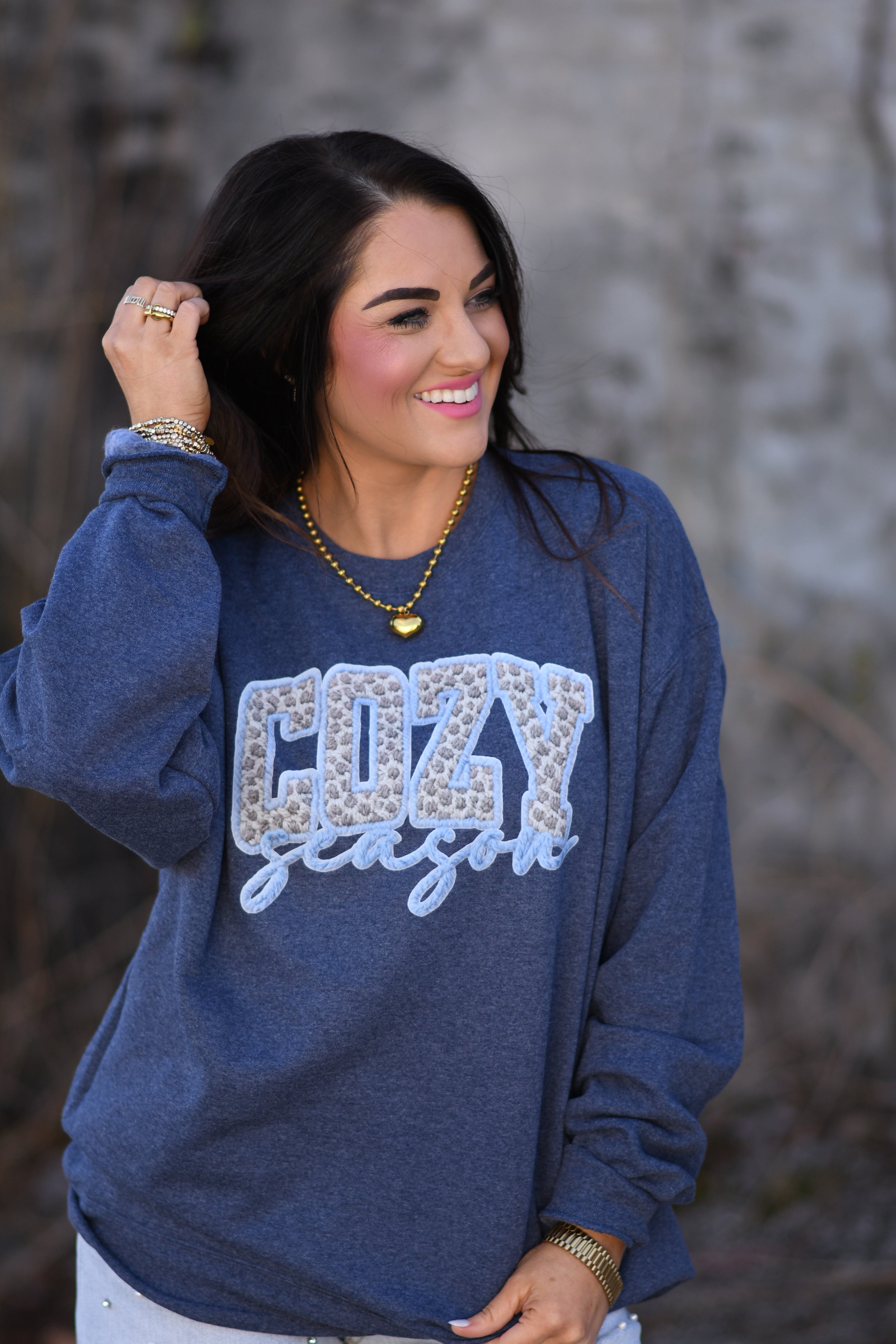 Cozy Season Faux Yarn Leopard Sweatshirt-P&PD Wholesale-[option4]-[option5]-[option6]-[option7]-[option8]-Shop-Boutique-Clothing-for-Women-Online