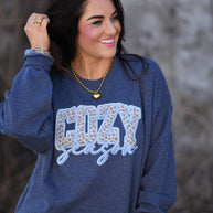 Cozy Season Faux Yarn Leopard Sweatshirt-P&PD Wholesale-[option4]-[option5]-[option6]-[option7]-[option8]-Shop-Boutique-Clothing-for-Women-Online